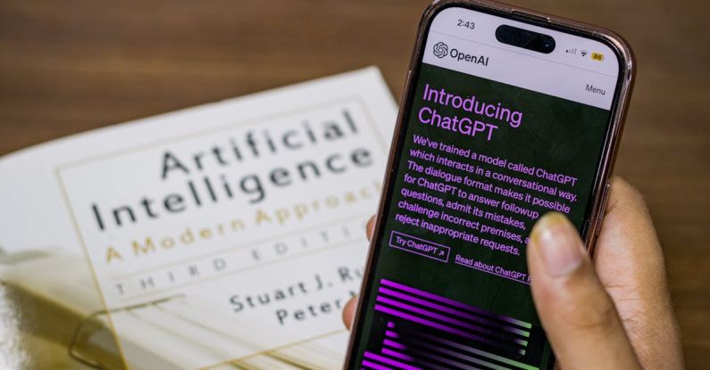 AI Technology - Webpage of ChatGPT, a prototype AI chatbot, is seen on the website of OpenAI, on iPhone or smartphone