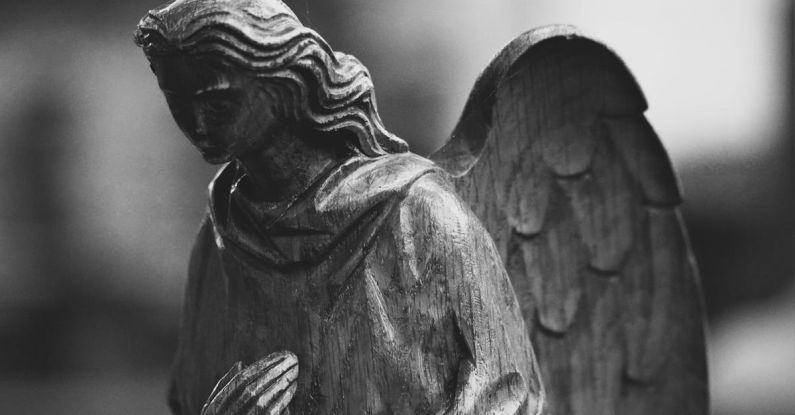 Angel Investing - portret van een houten engel